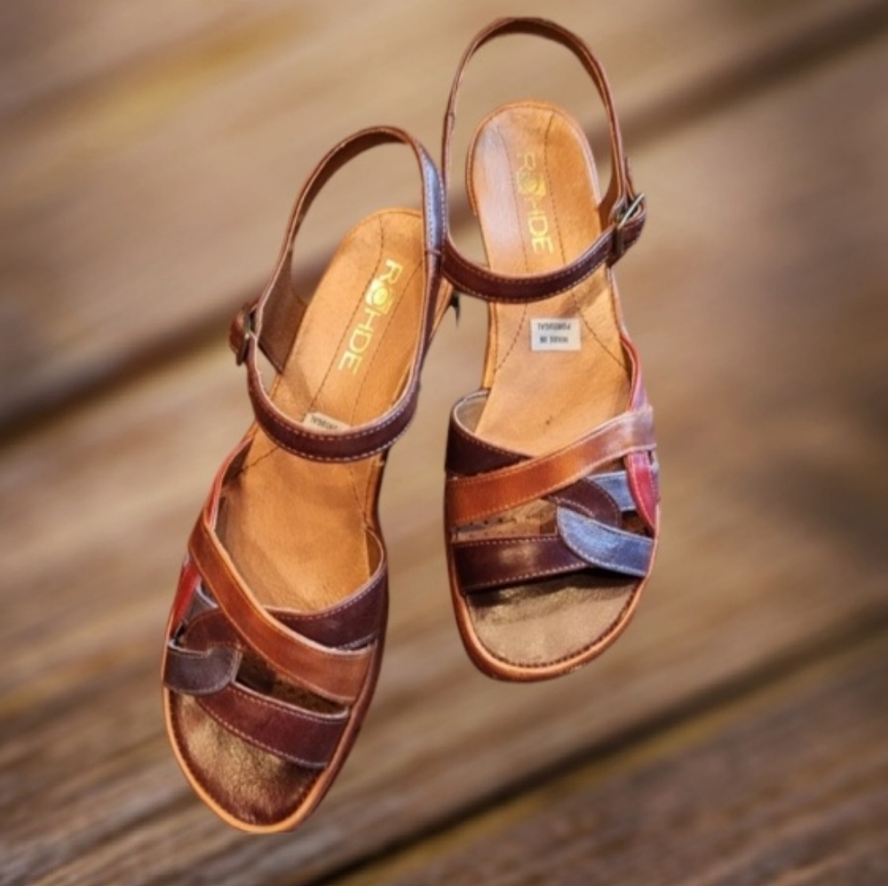 ROHDE women ankle strap sandals, size 7